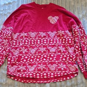 Disney Red Snowflake Pattern Spirit Jersey